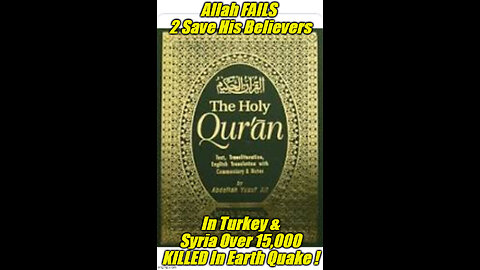 Allah (God) Approves Earthquake 2 MURDER Over 30,000 In Syria & Turkey ! #SOULPower4Ever