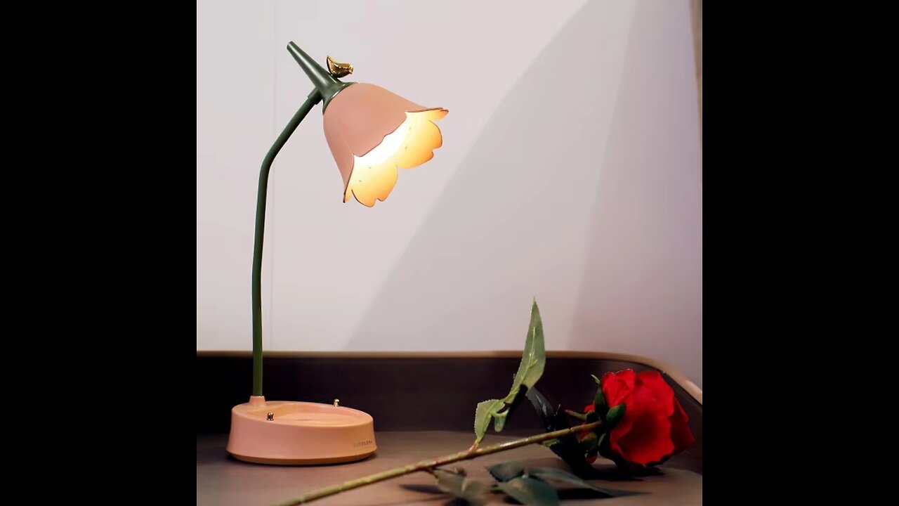 Flower LED Desk Lamp Student Bedroom Room Lighting