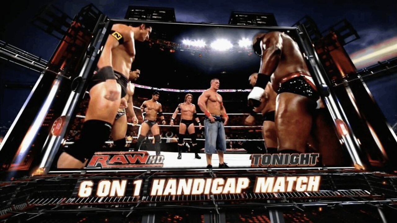 John Cena vs The Nexus - Handicap Match (Full Match)