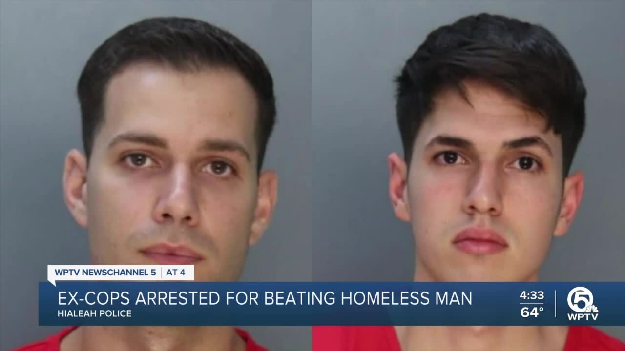 2 former police officers accused of beating homeless man