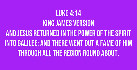 Preaching Luke 4:14