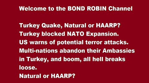 Turkey Quake Natural or HAARP