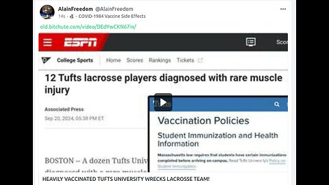 HEAVILY VACCINATED TUFTS UNIVERSITY WRECKS LACROSSE TEAM!