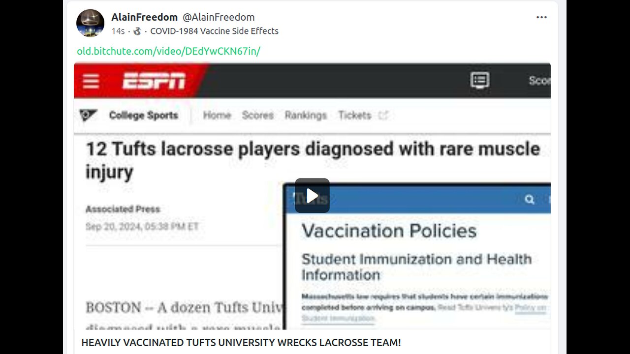 HEAVILY VACCINATED TUFTS UNIVERSITY WRECKS LACROSSE TEAM!