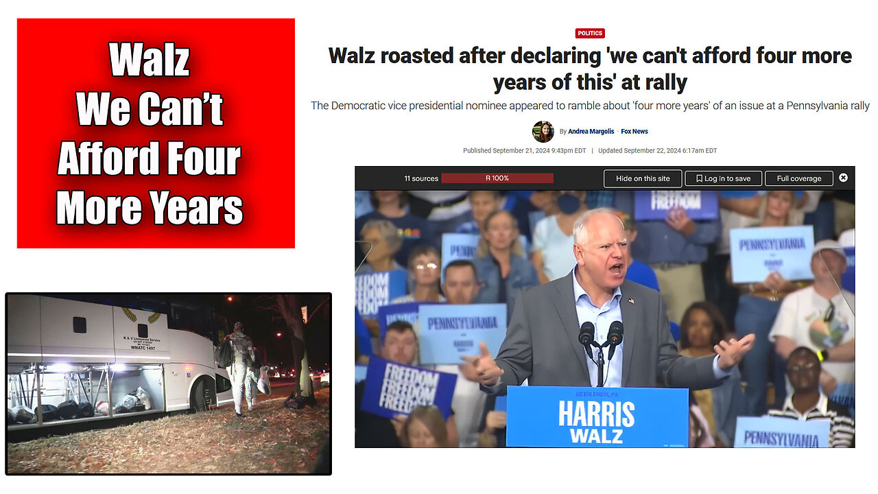 Top Stories: Tim Walz "'we can't afford four more years of this" I Agree!