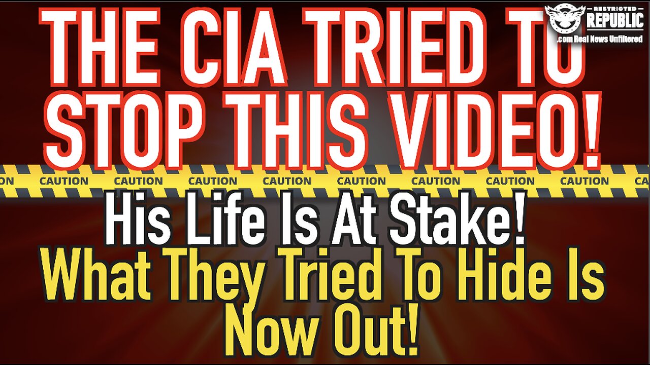 The CIA Tried To STOP This Video! His Life Is At Stake! What They Tried To Hide Is Now Out!