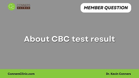 About CBC test result.