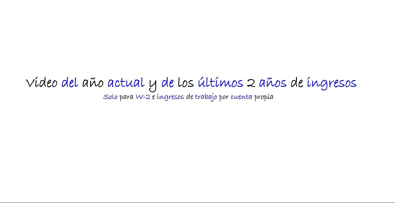 Mobile - SOFA W2 / Self Employment Income - Spanish