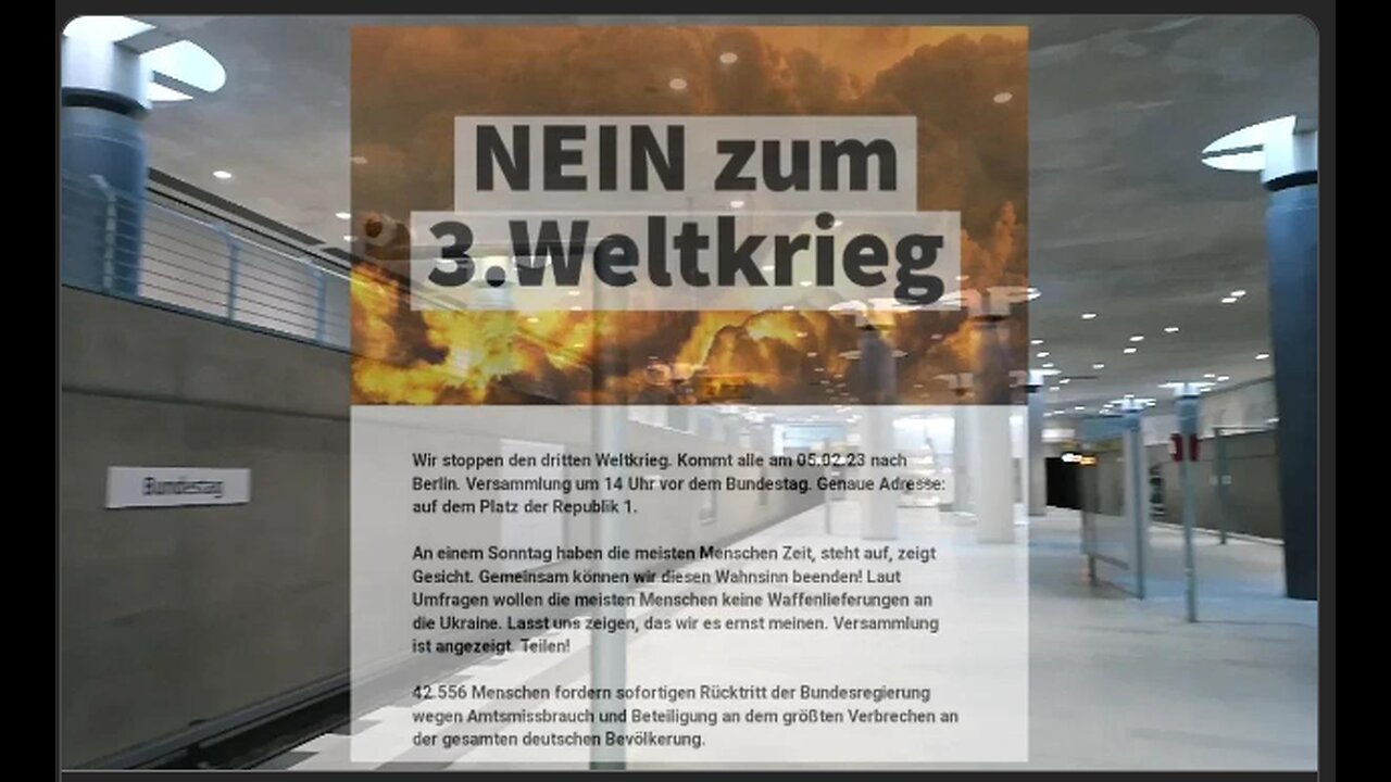 05.02.2023 Friedensdemo 🕊 Wir stoppen den dritten Weltkrieg.