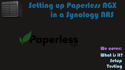 Installing Paperless NGX in a Synology NAS [Video Request]