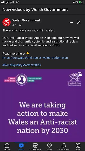 Wales government : Anti racist program 09/02/2024