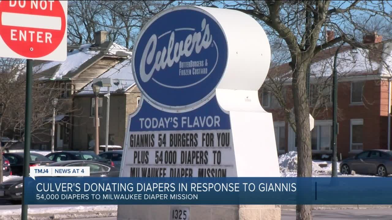 Culver's donates 54K diapers to Milwaukee Diaper Mission