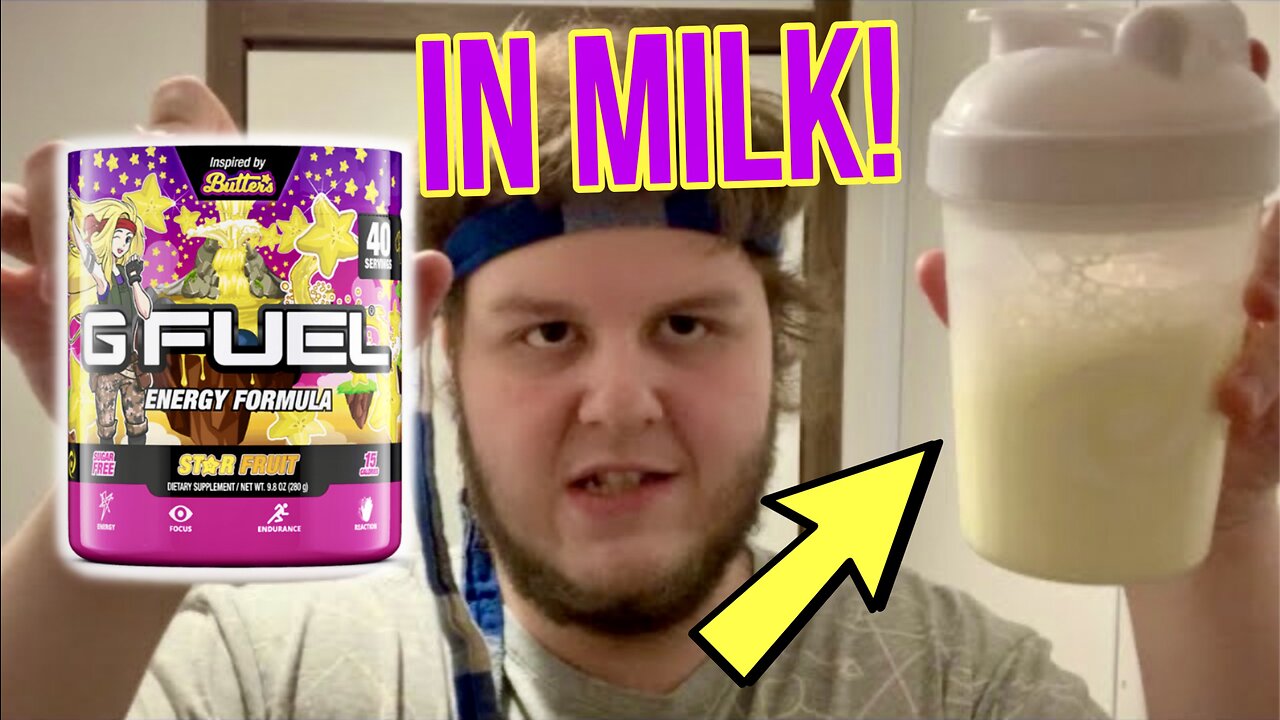 Trying G FUEL Star Fruit in MILK!