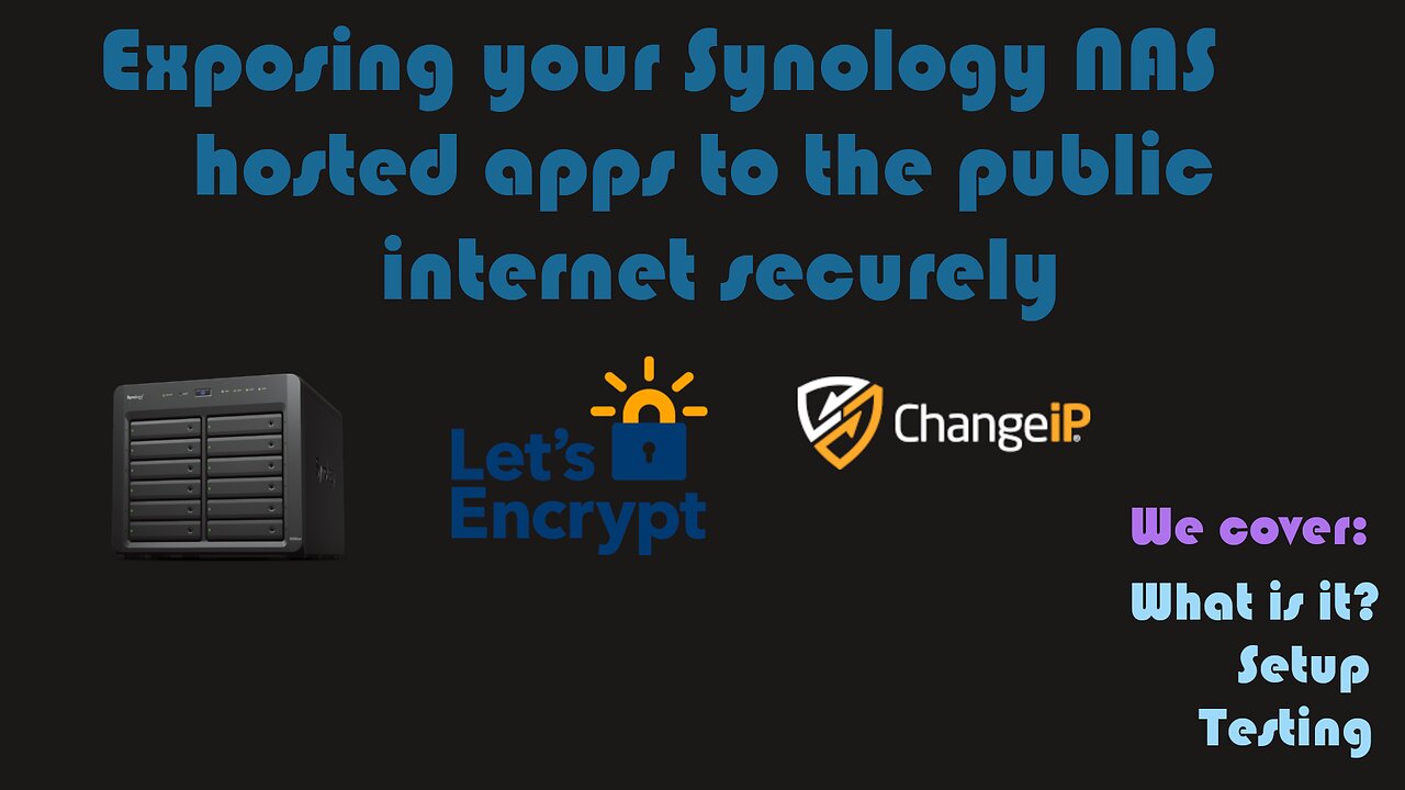 Exposing your Synology NAS hosted apps to the public internet securely [Video Request]