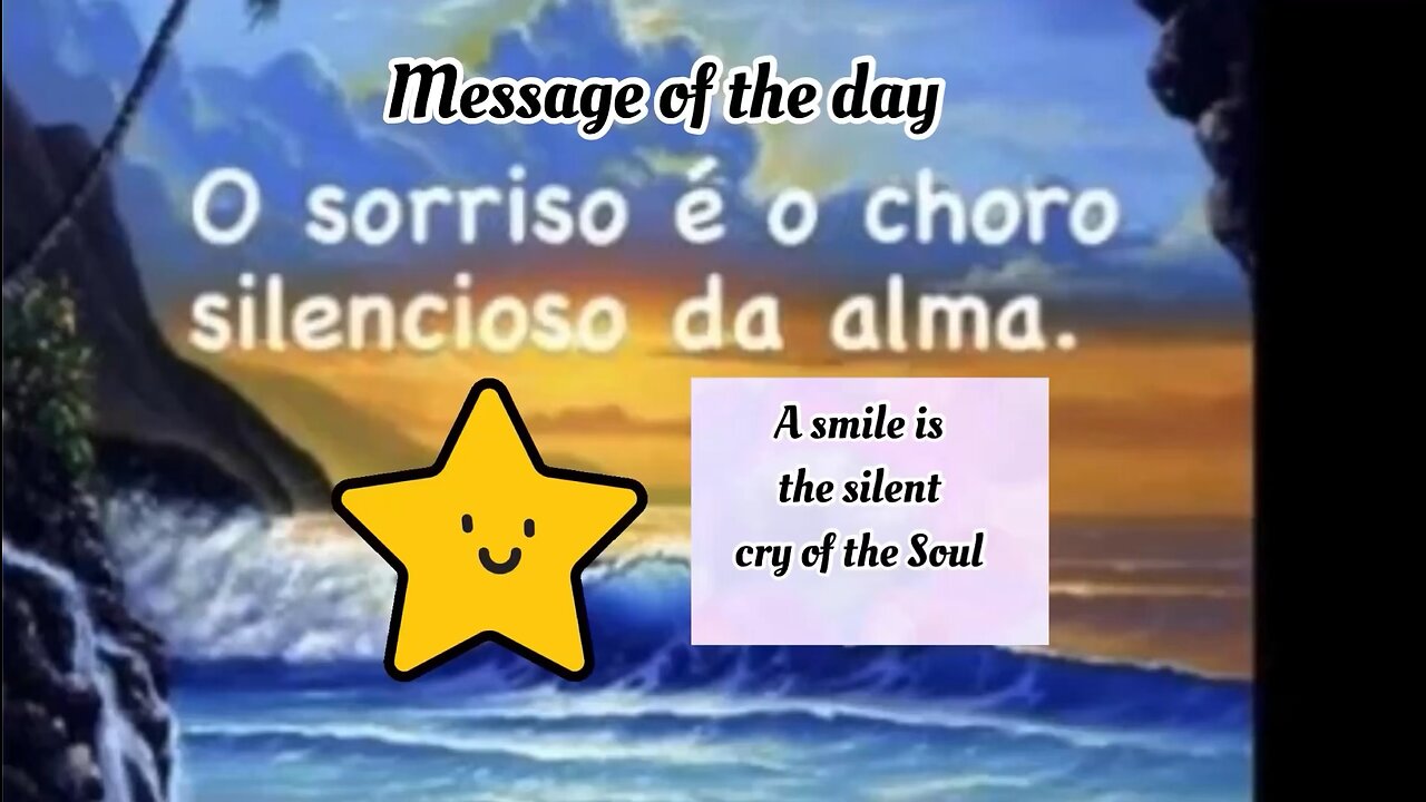 The sad smile is the silent cry of the Soul