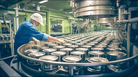 How Millions of Tuna Fish Cans Are Produced in the Factory Food Processing In Factory