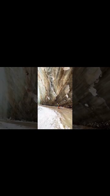 Incredibly large glacier in Kazakhstan