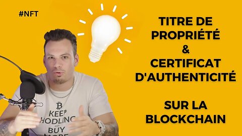 TITRE DE PROPRIÉTÉ & CERTIFICAT D'AUTHENTICITÉ = NFT