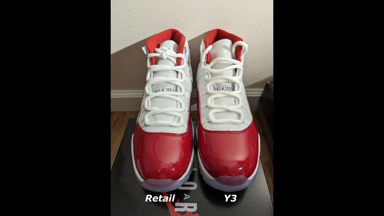 Real vs Rep Jordan 11 Cherry