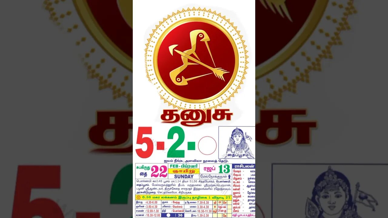 தனுசு||இன்றைய ராசிபலன்||05|02|2023|ஞாயிற்றுகிழமை||Today Rasi Palan | Daily Horoscop