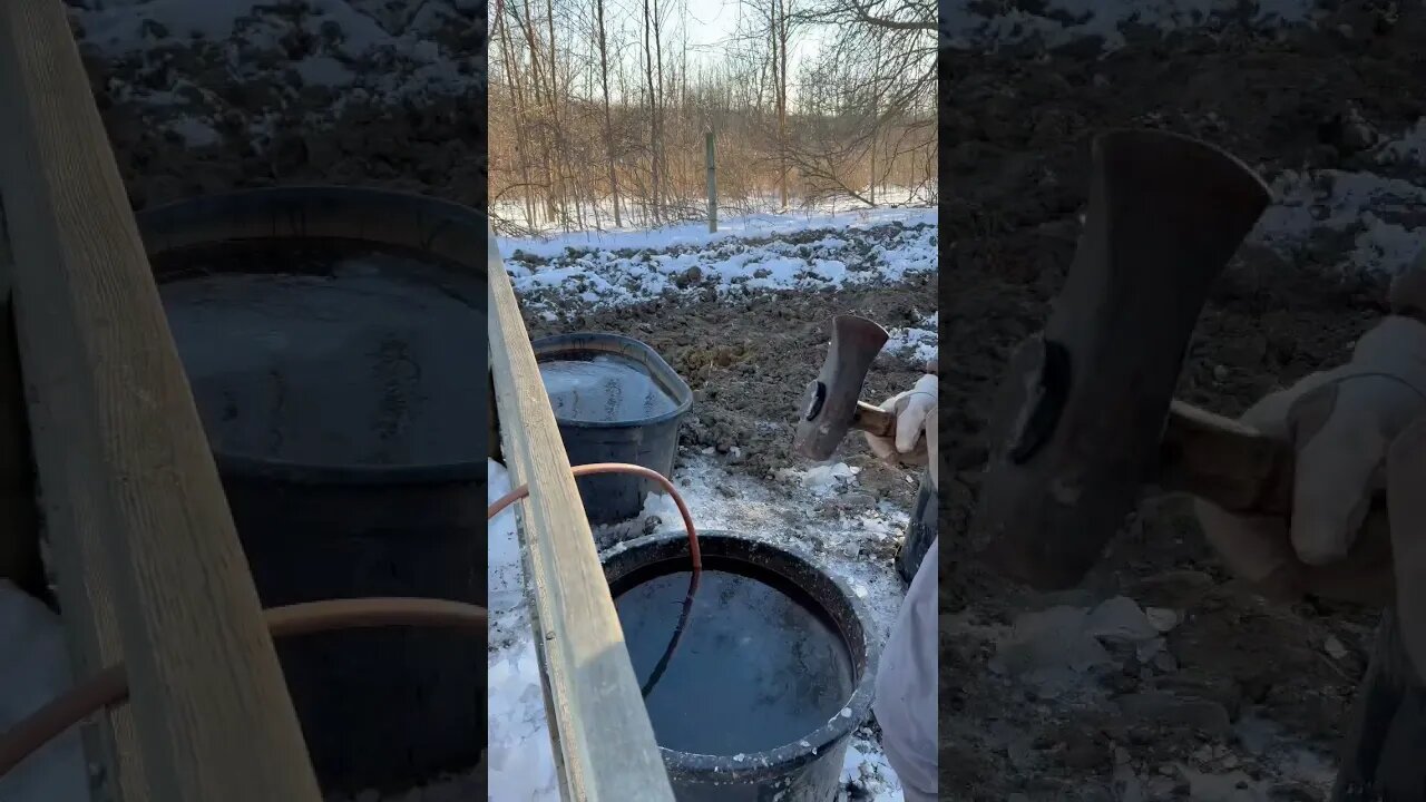 Breaking the Ice: A Guy from Hawaii Conquers a Frozen Bucket. So satisfying 🧊#ice #frozen #winter