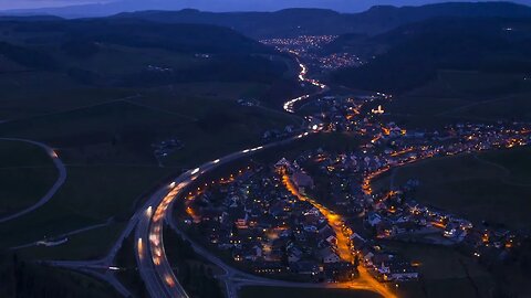 Free Highway Traffic Light Trails Time Lapse Video