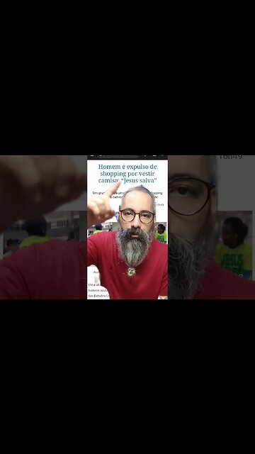 Homem expulso do shopping por estar com camisa Jesus salva #shorts #deus #jesus #igreja #cristão