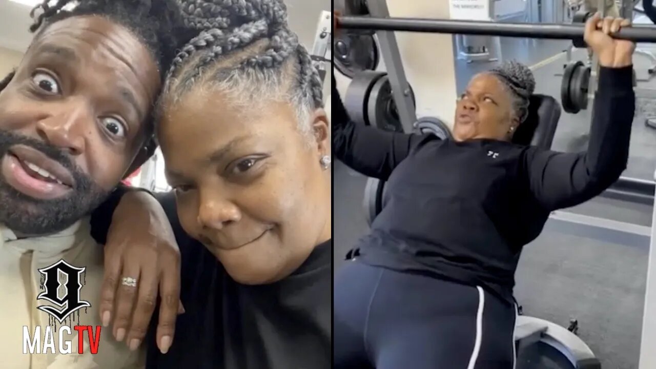 "This Is Heavy" Mo'Nique Goes Back & Forth With Her Trainer During Weightlifting Workout! 🏋🏾‍♀️