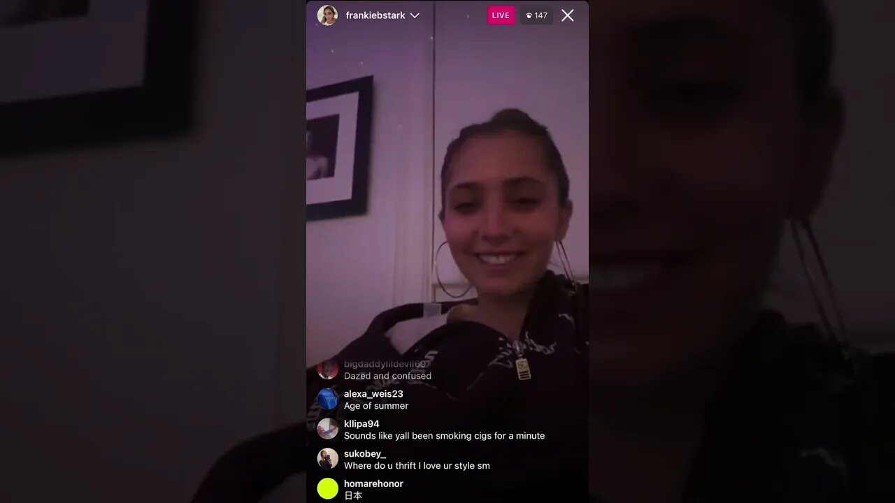 Chrome Heart Designer’s Daughter Frankie Stark IG LIVE. She Need a Movie To Watch W Her BF(01-09-23)