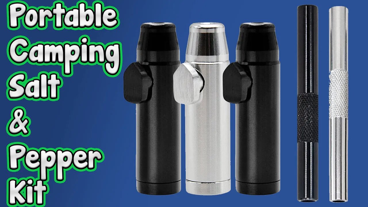 Camping Cooking Convenience: Portable Straw & Salt & Pepper Shaker Set