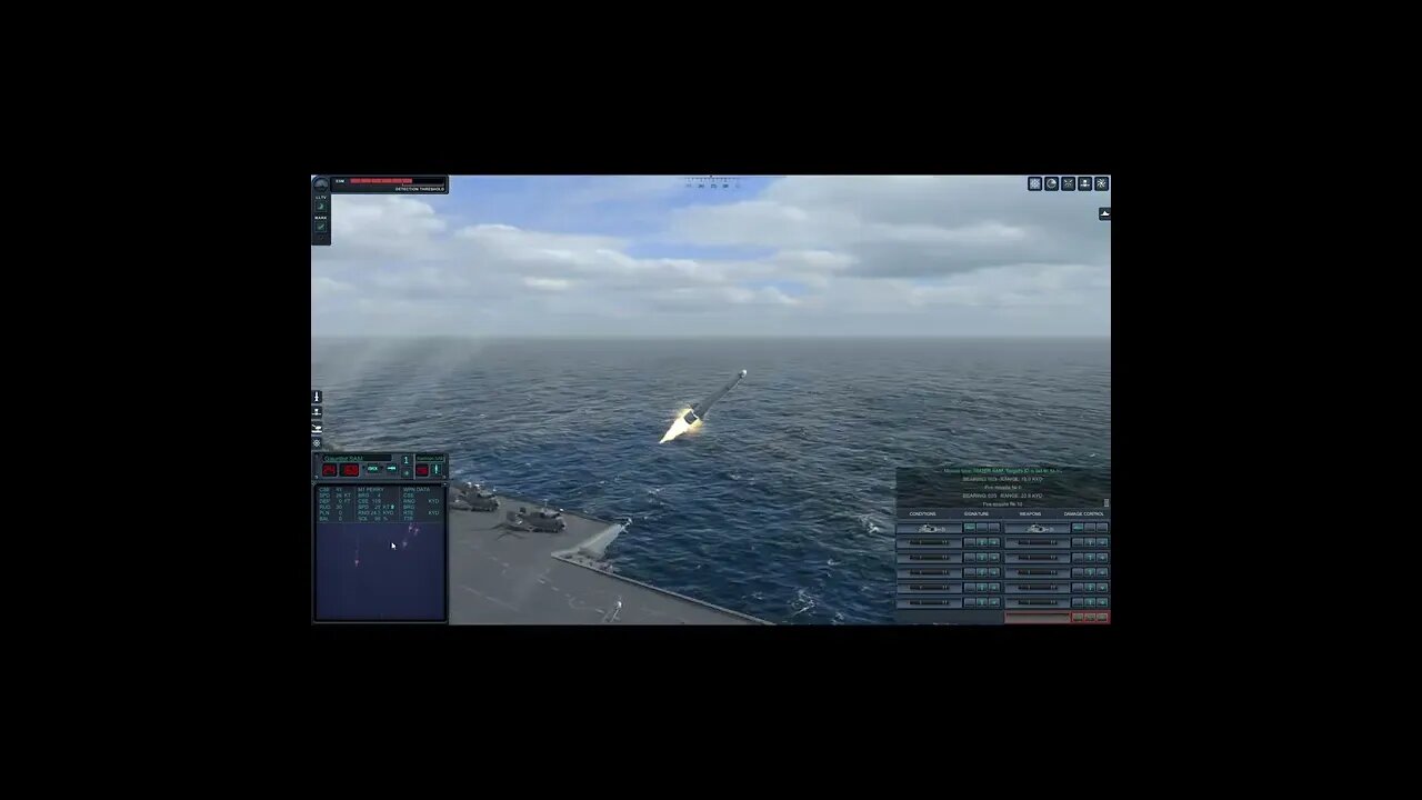 Aircraft Carrier Launching Anti Ship Missiles