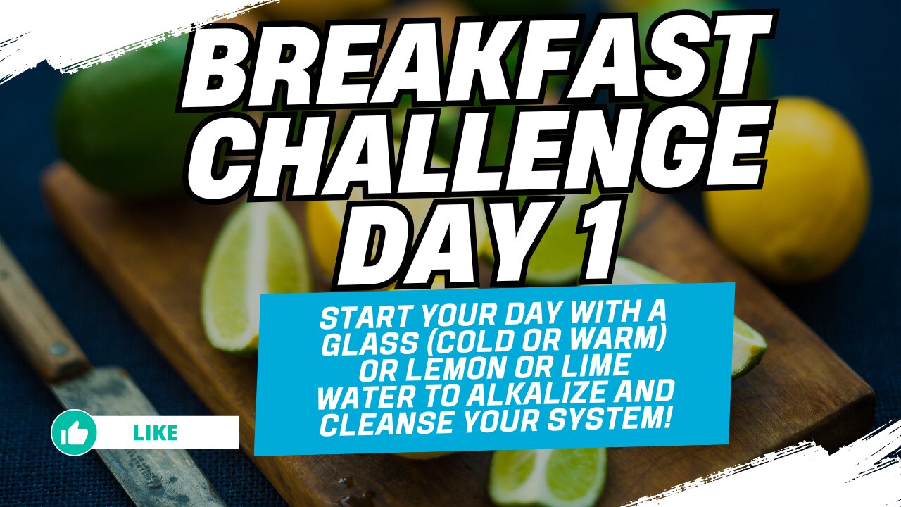 Day 1: Morning Routine Reset 7-Day Challenge: lemon or lime water alkalizes & cleanses your system