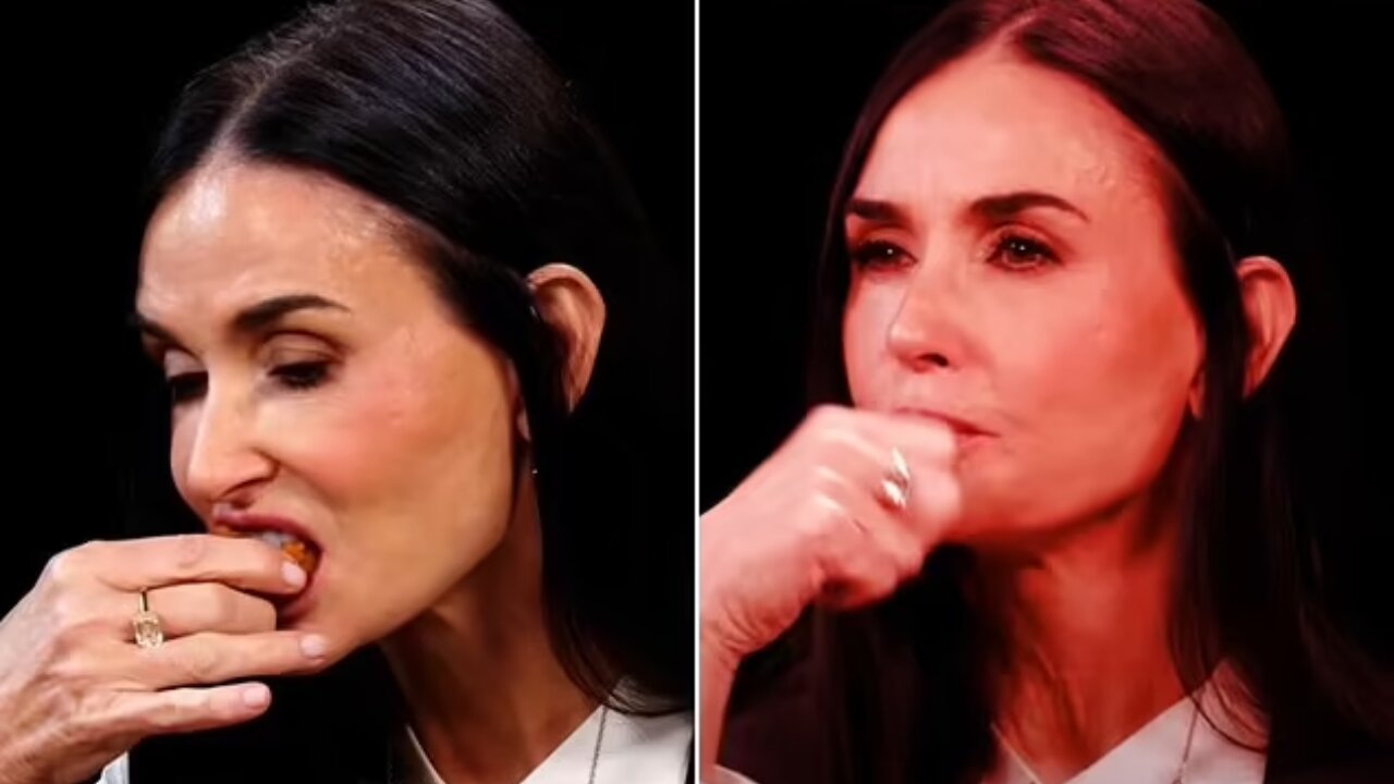 Demi Moore Takes on Hot Ones Like a Champ at 62!