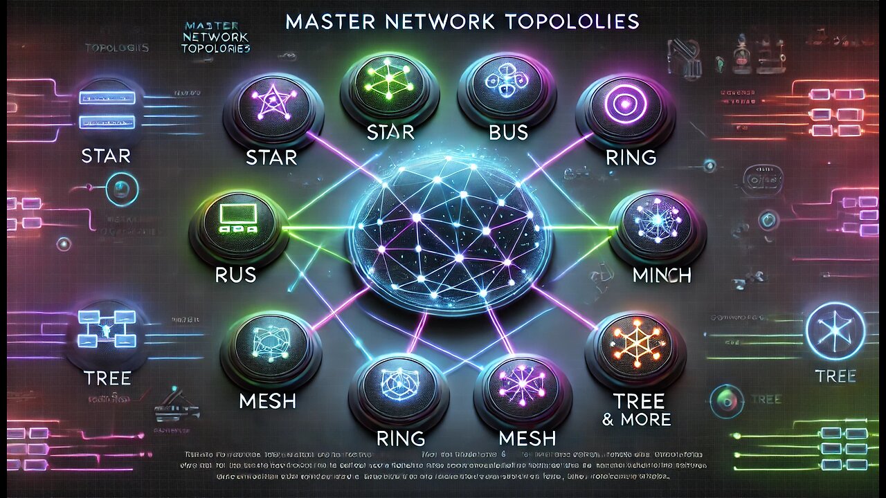 Network Topoligies, star, mesh, bus and ring