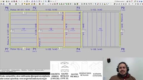 Corrija sua concepção, não erro de software Exemplo momento positivo no apoio Eng Estrutural