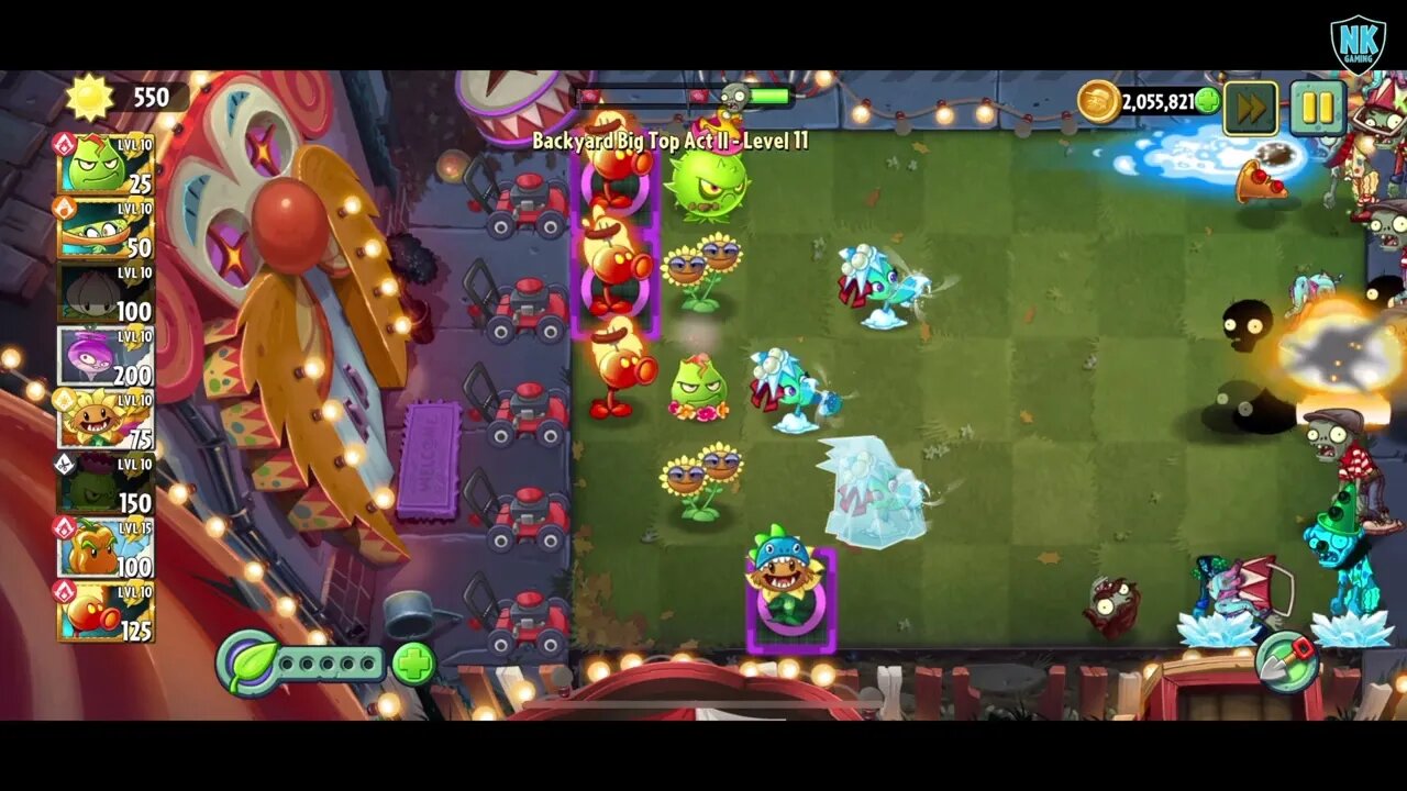 PvZ 2 - Backyard Big Top Act II - Level 11