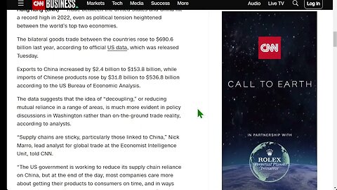美國有線電視新聞網：美中貿易打破脫鉤傳聞，2022 年創歷史新高