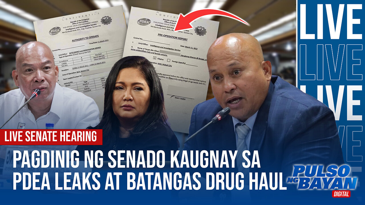 LIVE SENATE HEARING | Pagdinig ng Senado kaugnay sa PDEA leaks at Batangas dr*g haul