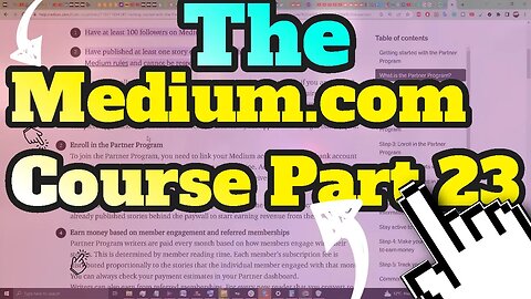 The Ultimate Medium.Com Course Part 23 Of 30 - How To Properly Reply To Comments On Your Stories