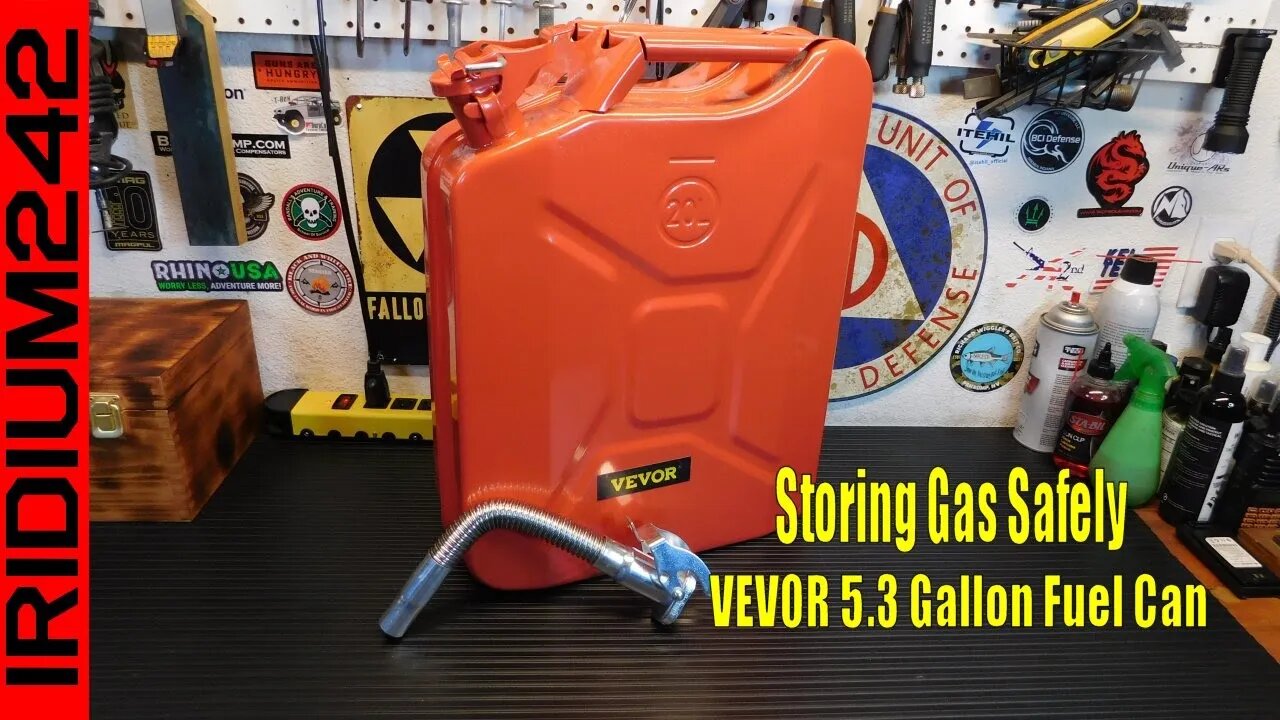 Storing Gas Safely - VEVOR 5 3 Gallon Fuel Can