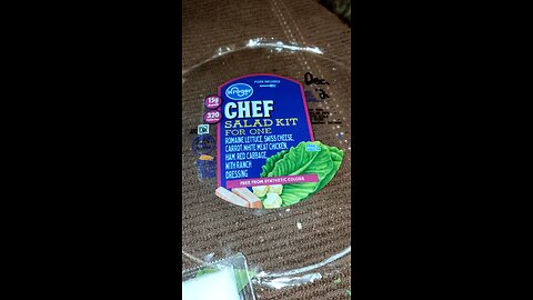 Eating Kroger Chef Salad Kit For One, Dbn Hgts, MI, 11/30/24