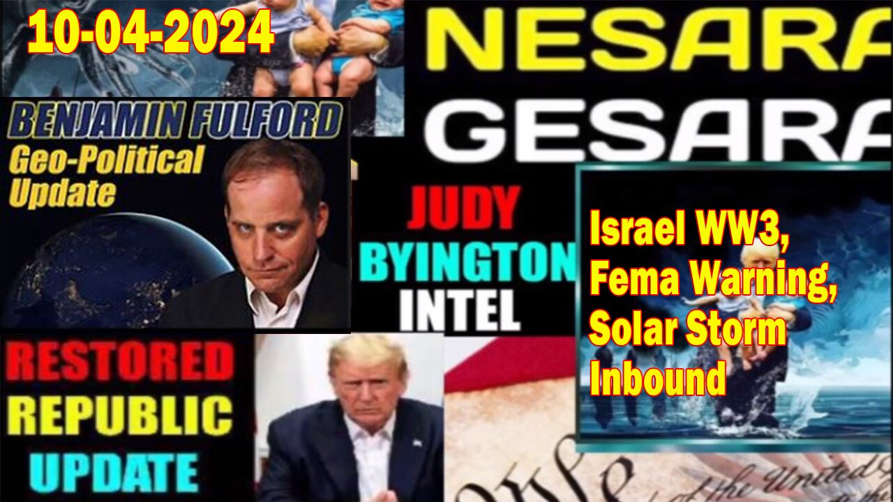 Judy Byington. Benjamin Fulford~ Situation Update Oct 4~ Trump Return- Restored Republic via a GCR