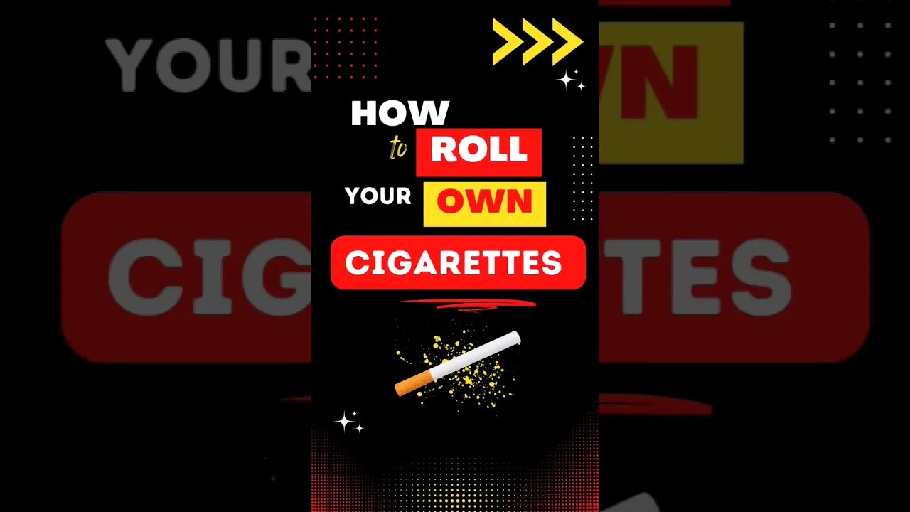 Roll Your Own Cigarettes 🚬 #shorts #tiktok #Exactshorts