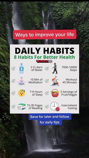 8 Daily habits to improve your health
