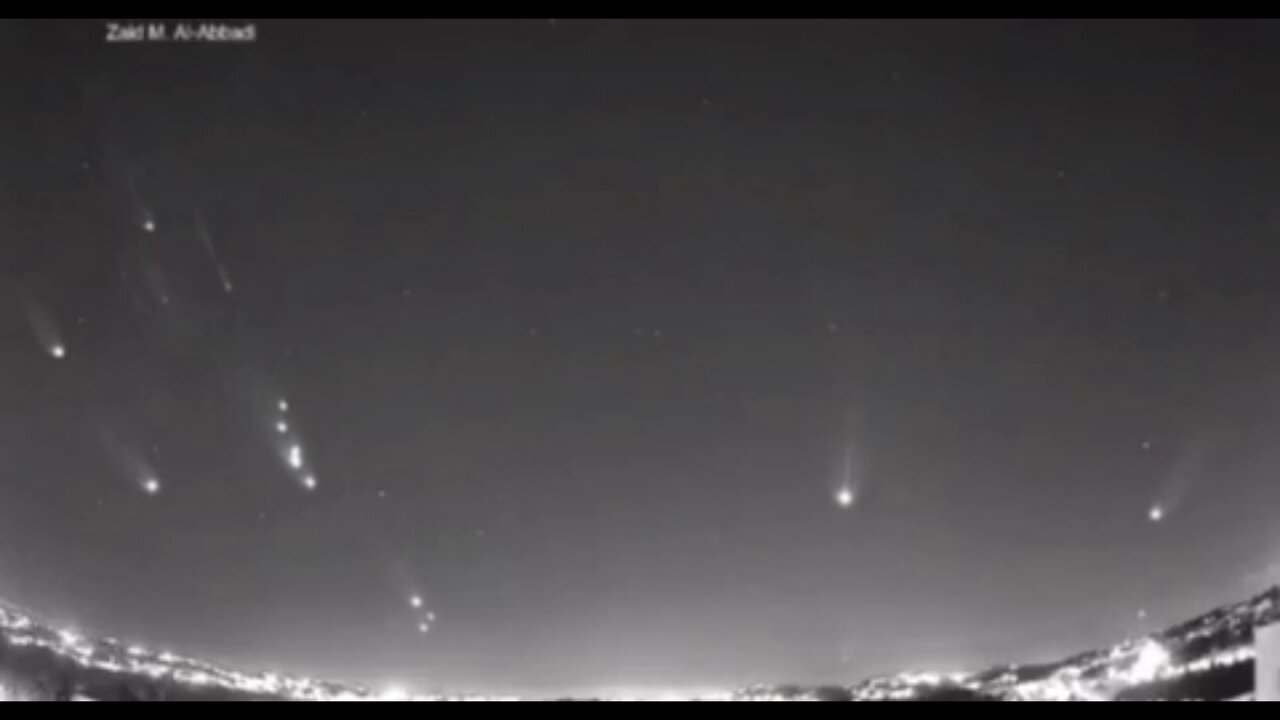 Jordanian capital, Amman, shows footage of the missile attack launched by Iran against Israel