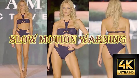 Nina Strauss (info/bio) - MIAMI FASHION WEEK SLOW MOTION WALK | 4K VERTICAL ULTRA HD