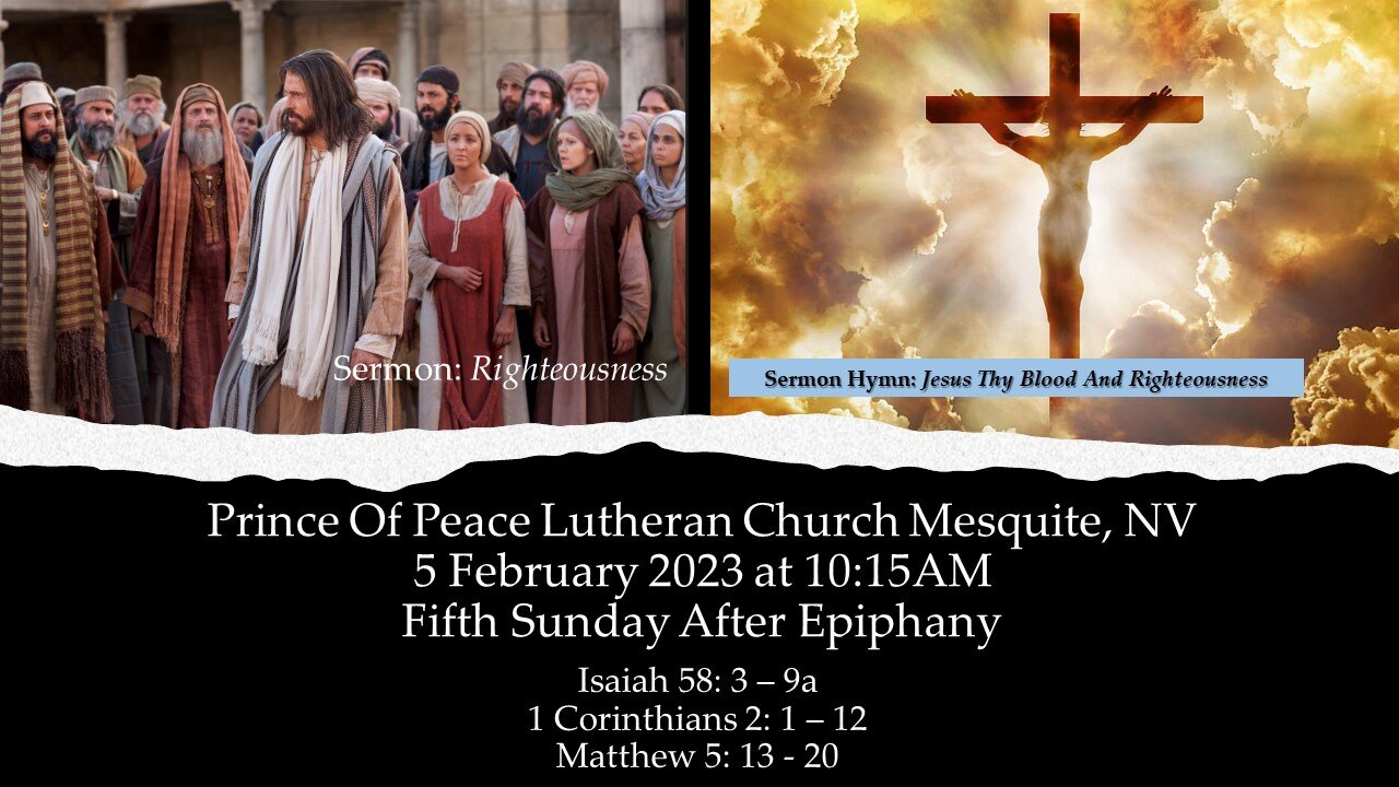 Fifth Sunday After Epiphany Sermon