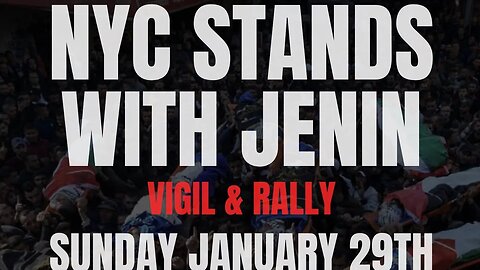 NYC Stands with Jenin Rally 1/29/23