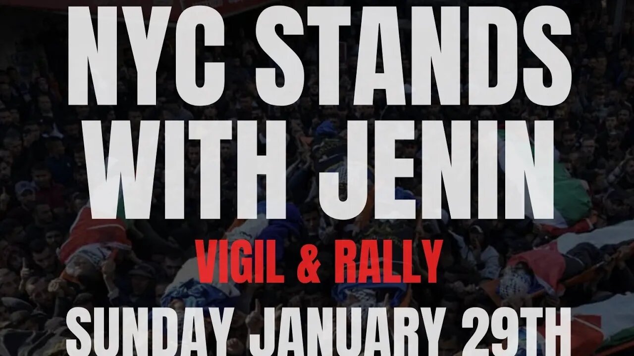 NYC Stands with Jenin Rally 1/29/23