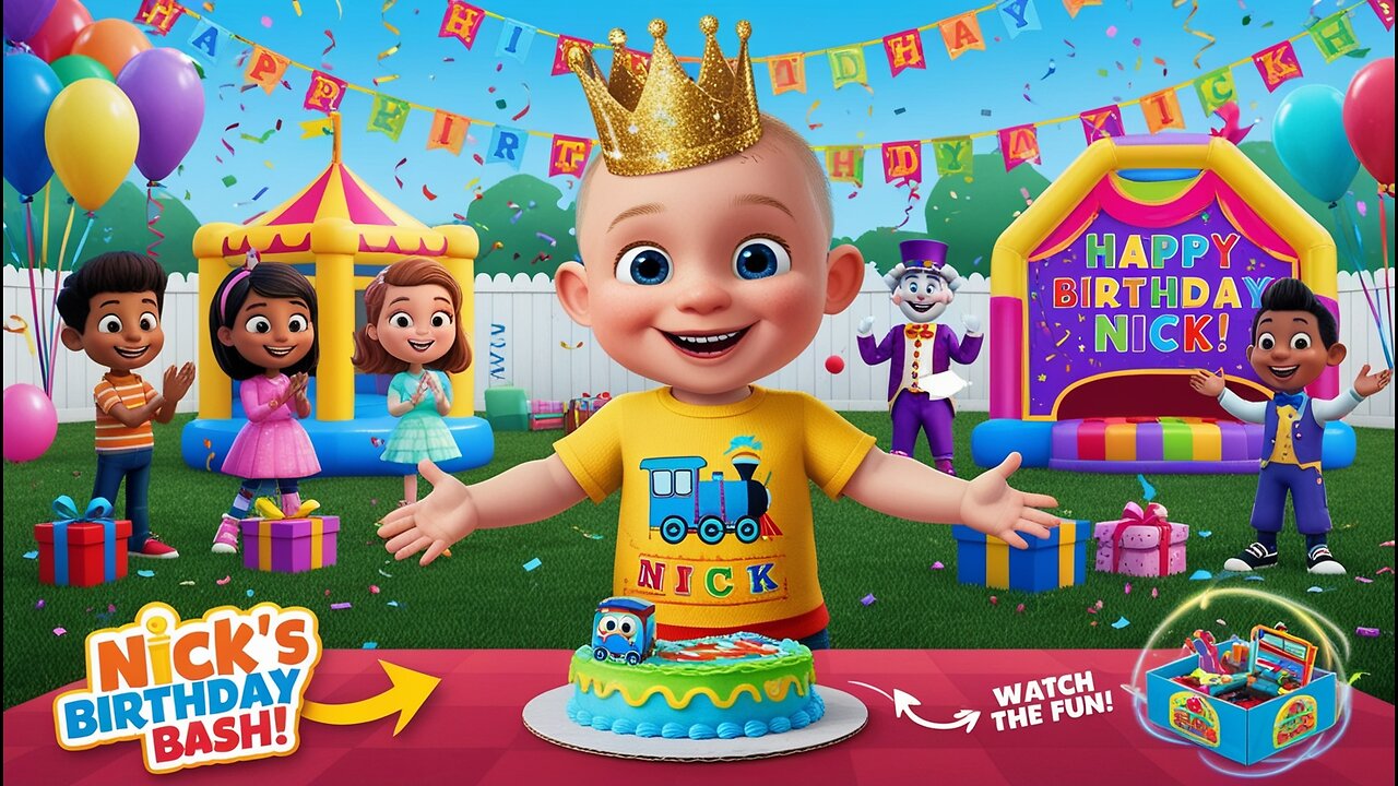 Nick Birthday Party With Fun | Nursery Rhyme and Children Song